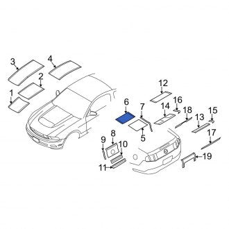 New OEM Left Trim Stripe Tape Fits, 2010 Ford Mustang - Part # AR3Z6320001BG
