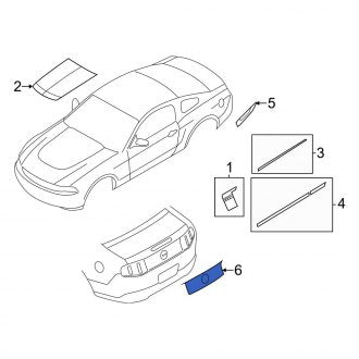 New OEM Right Trim Stripe Tape Fits, 2012 Ford Mustang - Part # CR3Z6320000AJ