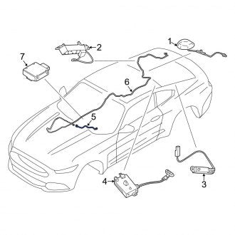 New OEM Front Antenna Cable Fits, 2015-2023 Ford Mustang - Part # FR3Z18812H