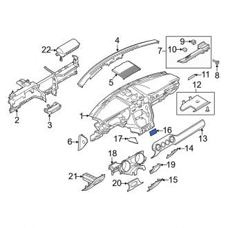 New OEM Instrument Panel Trim Panel Fits, 2016-2023 Ford Mustang - Part # GR3Z6304338AJ