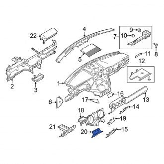 New OEM Instrument Panel Cover Fits, 2015-2017 Ford Mustang - Part # FR3Z6304338DD