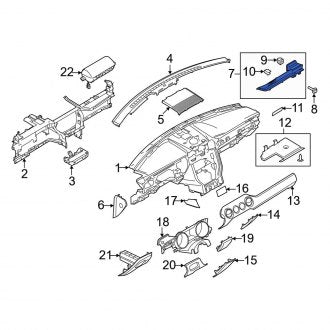 New OEM Left Instrument Panel Trim Panel Fits, 2015-2023 Ford Mustang - Part # GR3Z6304339AB