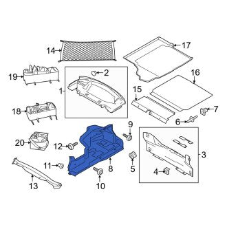 New OEM Rear Right Trunk Trim Panel Fits, 2015-2019 Ford Mustang - Part # FR3Z7645422BA