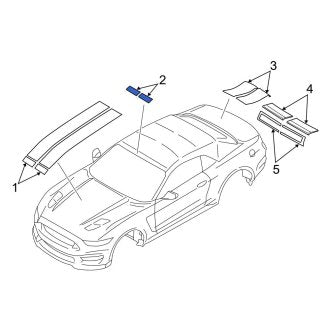 New OEM Roof Decal Fits, 2016-2017 Ford Mustang - Part # GR3Z76502F30AA