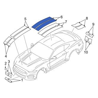 New OEM Roof Decal Fits, 2015-2019 Ford Mustang - Part # FR3Z6320000AX