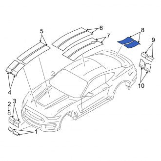 New OEM Rear Deck Lid Decal Fits, 2015-2016 Ford Mustang - Part # FR3Z6320000EF