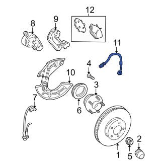 New OEM Rear Left Brake Hydraulic Hose Fits, 2003-2004 Ford Mustang - Part # 3R3Z2078AA