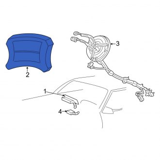 New OEM Steering Wheel Air Bag Fits, 1999-2001 Ford Mustang - Part # XR3Z63043B13AAA
