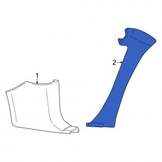 New OEM Right Body A-Pillar Trim Panel Fits, 2001-2004 Ford Mustang - Part # 2R3Z7603598AAB