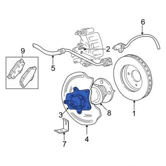 New OEM Rear Left Disc Brake Caliper Bracket Fits, 1994-2004 Ford Mustang - Part # F4ZZ2B511A
