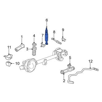 New OEM Rear Suspension Shock Absorber Fits, 2003-2004 Ford Mustang - Part # BU2Z18V125BT