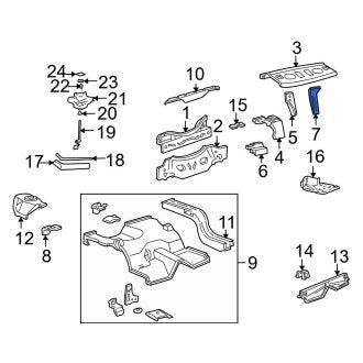 New OEM Right Rear Body Reinforcement Fits, 1999-2004 Ford Mustang - Part # F5ZZ63106A82A