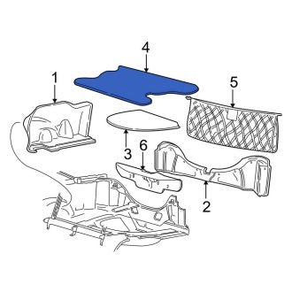 New OEM Rear Trunk Mat Fits, 2003-2004 Ford Mustang - Part # 2R3Z7613046AAA
