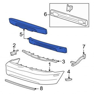 New OEM Rear Bumper Impact Absorber Fits, 1999-2004 Ford Mustang - Part # XR3Z17906AA