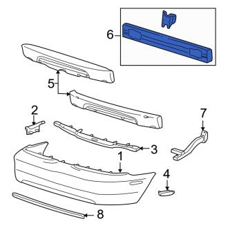 New OEM Rear Bumper Face Bar Fits, 1999-2004 Ford Mustang - Part # 1R3Z17906CA