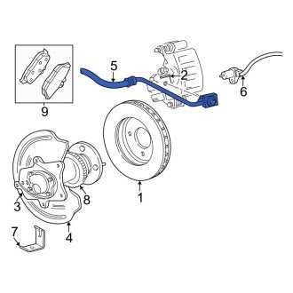 New OEM Rear Left Brake Hydraulic Hose Fits, 1999, 2001, 2003-2004 Ford Mustang - Part # 3R3Z2A442EA