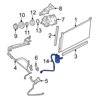 New OEM A/C Receiver Drier Fits, 2005 Ford Five Hundred - Part # 7F9Z19C836BA