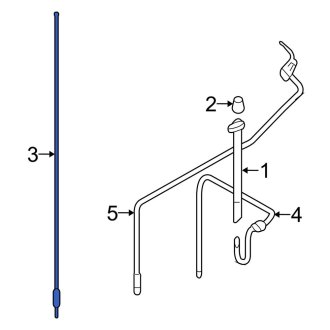 New OEM Radio Antenna Mast Fits, 2005 Ford Five Hundred - Part # 5G1Z18813AA