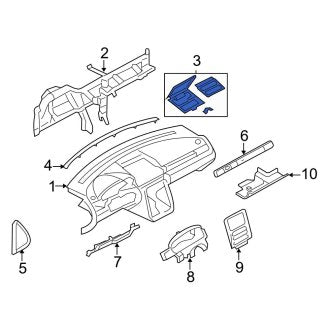New OEM Instrument Panel Storage Compartment Fits, 2005-2007 Ford Five Hundred - Part # 6G1Z5413594AB