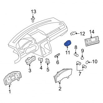 New OEM Clock Fits, 2005-2007 Ford Five Hundred - Part # 8G1Z15000A