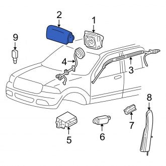 New OEM Upper Instrument Panel Air Bag Fits, 2005-2007 Ford Five Hundred - Part # 5G1Z54044A74AA