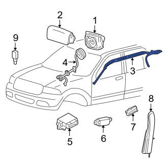 New OEM Left Curtain Air Bag Fits, 2005-2007 Ford Five Hundred - Part # 5G1Z54042D95AA
