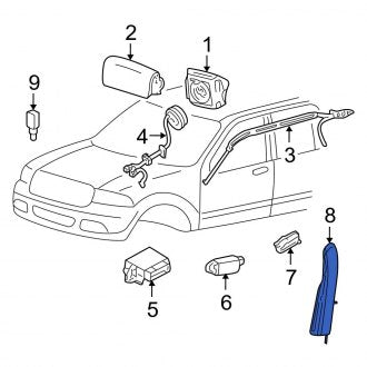 New OEM Front Right Seat Air Bag Fits, 2005-2007 Ford Five Hundred - Part # 5F9Z74611D10AA