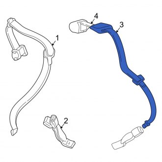 New OEM Rear Center Seat Belt Lap and Shoulder Belt Fits, 2006-2007 Ford Five Hundred - Part # 6G1Z54600A38CB