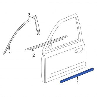 New OEM Rear Right Door Molding Fits, 2005-2006 Ford Five Hundred - Part # 5G1Z5425556BAPTM