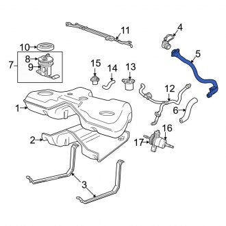 New OEM Fuel Filler Neck Fits, 2005-2007 Ford Five Hundred - Part # 5G1Z9034BA