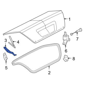 New OEM Rear Right Deck Lid Hinge Fits, 2005-2007 Ford Five Hundred - Part # 6G1Z5442700A
