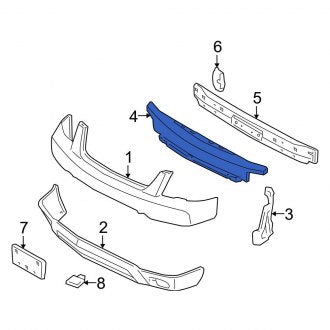 New OEM Front Bumper Impact Absorber Fits, 2005-2007 Ford Freestyle - Part # 5F9Z17C882AA