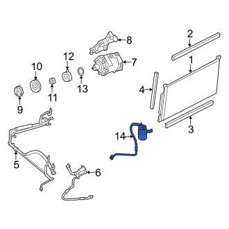 New OEM A/C Receiver Drier Fits, 2005-2007 Ford Five Hundred - Part # 7F9Z19C836AA
