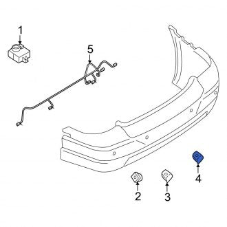 New OEM Right Inner Parking Aid Sensor Housing Fits, 2005-2007 Ford Freestyle - Part # 5F9Z15K861ABA