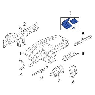 New OEM Instrument Panel Storage Compartment Fits, 2005-2007 Ford Freestyle - Part # 8F9Z7413594AA