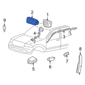 New OEM Upper Instrument Panel Air Bag Fits, 2005-2007 Ford Freestyle - Part # 6F9Z74044A74AA
