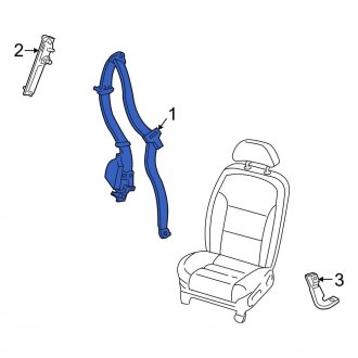 New OEM Rear Left Rearward Seat Belt Lap and Shoulder Belt Fits, 2005-2007 Ford Freestyle - Part # 6F9Z74611B69BA