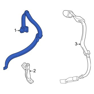 New OEM Rear Seat Belt Lap and Shoulder Belt Fits, 2005-2007 Ford Freestyle - Part # 6F9Z74600A38CB