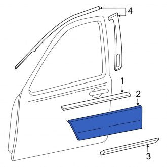 New OEM Rear Left Lower Body Trim Molding Fits, 2005-2007 Ford Freestyle - Part # 8F9Z7425557CAPTM
