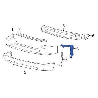 New OEM Rear Right Bumper Cover Bracket Fits, 2005-2007 Ford Freestyle - Part # 5F9Z17A750AA