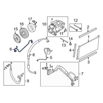 New OEM A/C Refrigerant Suction Hose Fits, 2008 Ford Taurus - Part # 8G1Z19835D