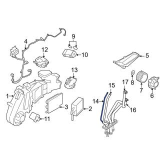 New OEM Rear A/C Pipe Fits, 2008-2009 Ford Taurus - Part # 5F9Z19835AB