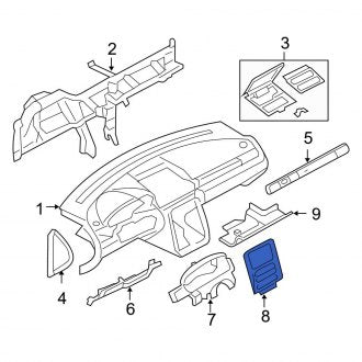 New OEM Instrument Panel Trim Panel Fits, 2008-2009 Ford Taurus - Part # 8F9Z7404302CD