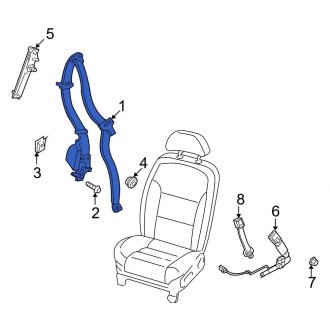 New OEM Rear Right Seat Belt Lap and Shoulder Belt Fits, 2008-2009 Ford Taurus - Part # 8F9Z74611B68BB