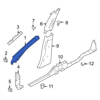 New OEM Right Body A-Pillar Trim Panel Fits, 2008-2009 Ford Taurus - Part # 8A4Z7403598AD