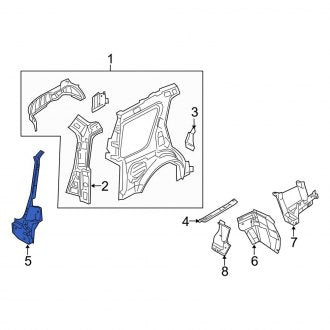 New OEM Rear Right Quarter Panel Gutter Fits, 2005-2007 Ford Freestyle - Part # 6F9Z7445114A