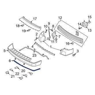New OEM Rear Right Valance Panel Fits, 2008-2009 Ford Taurus - Part # 8F9Z17808AA
