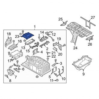 New OEM Upper Drive Motor Battery Pack Cover Fits, 2013-2018 Ford C-MAX - Part # FM5Z10A687D