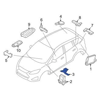 New OEM Door Lock Control Module Bracket Fits, 2013-2018 Ford C-MAX - Part # CM5Z54043B32A