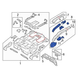 New OEM Rear Right Frame Side Member Assembly Fits, 2013-2018 Ford C-MAX - Part # FV6Z5810124A